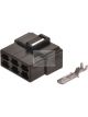 Jaylec Pack 10 Qc Connector Housing & Terminals - Male 6 Way Black