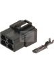 Jaylec Pack 10 Qc Connector Housing & Terminals Male 4 Way Black