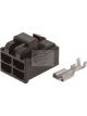 Jaylec Pack 10 Qc Connector Housing & Terminals Female 4 Way Black