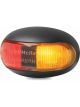 Hella Pack 4 LED Side Marker Lamp Amb/Red 8-28V Black Housing 2M Cable