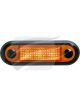 Hella Amber LED Courtesy Lamp 24V Narrow Black Rim Flush Mount