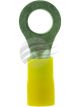 Hella Pack 50 Terminal Eye Yellow 6.3mm Insulated
