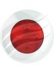 Autolamps LED Courtesy Lamp Red Illum 12V 75mm Round 40cm Cable White