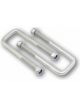 ARK U-Bolt 40mm For 40mm Square Axle 130mm Long w/ Nyloc Nuts Galvanised