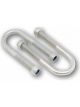 ARK U-Bolt 39mm For 39mm Round Axle 120mm Long w/ Nyloc Nuts Galvanised