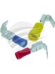 Jaylec Pack 100 Piggy Back Terminal 6.3mm Insul Pvc Copper Sleeve Double