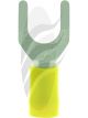 Jaylec Pack 10 Spade Terminal 8mm Insul Pvc Copper Sleeve Double Crimp