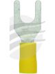 Jaylec Pack 50 Spade Terminal 6mm Insul Pvc Copper Sleeve Double Crimp