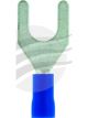 Jaylec Pack 10 Spade Terminal 6mm Insul Pvc Copper Sleeve Double Crimp