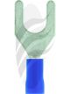 Jaylec Pck 100 Spade Terminal 6mm Insul Pvc Copper Sleeve Blue