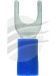Jaylec Pck 100 Spade Terminal 5mm Insul Pvc Copper Sleeve Blue