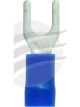 Jaylec Pck 100 Spade Terminal 4mm Insul Pvc Copper Sleeve Blue