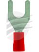 Jaylec Pck 10 Spade Terminal 5mm Insul Pvc Copper Sleeve Red