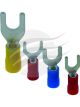 Jaylec Pack 100 Spade Terminal 4mm Insu L Pvc Std Crimp Red