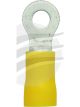 Jaylec Pack 50 Ring Terminal 4mm Insul Pvc Std Crimp Yellow Use Te1504