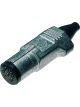 Hella 7 Pin Small Round Trailer Plug Metal Common Tas Qld Nsw & Wa