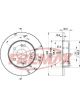 Fremax Brake Disc Rear Pair Renault Scenic Ja (Rx4) 2001-0