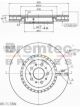Bremtec Euroline Brake Rotor For Front Alfa Romeo 147 156 Gt Gtv 3.2L