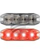 Autolamps Red 4 Module LED Emergency Lamp 12/24V Flush Mount 25cm