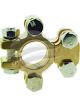 Jaylec Battery Terminal Neg 1 B&S Saddle Dual Aux 2 B&S Solid Brass