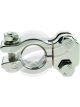 Jaylec Battery Terminal Neg 0 B&S Saddle Type HD Solid Brass Nickel