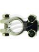 Jaylec Battery Terminal Neg 1 B&S Saddle Solid Brass Nickel Plated