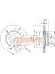 Fremax Brake Disc Front LH Porsche Cayenne V6 & Diesel 2007