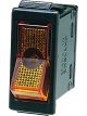 Hella Rocker Switch On/Off Amber Illum 12V 16Amp Spst 3 Blade Terms