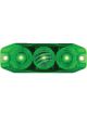 Autolamps Green 3 Module LED Emergency Lamp 12/24V Flush Mount 25cm