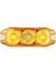 Autolamps Amber 3 Module LED Emergency Lamp 12/24V Flush Mount 25cm