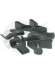 Jaylec Pack 10 Black Steel Chassis Clip Medium For 8-10mm Cable 22mm Int