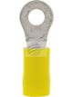 Jaylec Pack 10 Ring Terminal 4mm Insul Pvc Double Crimp Yellow