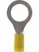 Jaylec Pack 10 Ring Terminal 12mm Insul Pvc Double Crimp Yellow