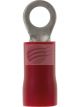Jaylec Pack 10 Ring Terminal 3mm Insul Pvc Double Crimp Red