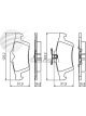 Bosch Brake Pad Rear Set Peugeot 508