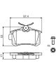 Bosch Brake Pad Rear Set Peugeot 405