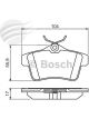 Bosch Brake Pad Rear Set Citroen C4, Ds4. Peugeot 3008 5008