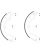 Bosch Brake Shoe Rear Set For Toyota Hiace LH Rzh 270mm Dia X 55mm