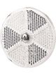 Hella Retro Reflector White 60mm Dia Centre Fixing Screw