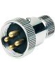 Hella Plug 4 Pin Polarised 12V 22A Chrome Plated Brass