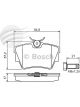 Bosch Brake Pad Rear Set Volkswagen Transporter 90-99 Caravelle. Renault