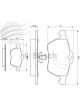 Bosch Brake Pad Front Set Audi A4, Holden Vectra Js,Jr Saab 9-3,9-5,Aero