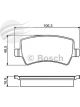 Bosch Brake Pad Rear Set Volvo S80,V60,V70,Xc60,Xc70 Mondeo