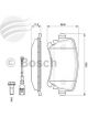 Bosch Brake Pad Rear Set Audi A6 3.2,Rs4 4.2.Volkswagen