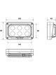 Ignite LED Angled Worklamp Flood Beam 9 - 36V 30W 6 Led's White