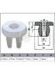 Jaylec Pack 100 Automotive Fastener Universal White Plastic