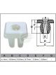 Jaylec Pack 100 Automotive Fastener For Toyota White Plastic