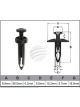 Jaylec Pack 100 Automotive Fastener Universal Black Plastic