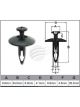 Jaylec Pack 100 Automotive Fastener Universal Black Plastic