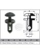 Jaylec Pack 100 Automotive Fastener Gm Black Plastic